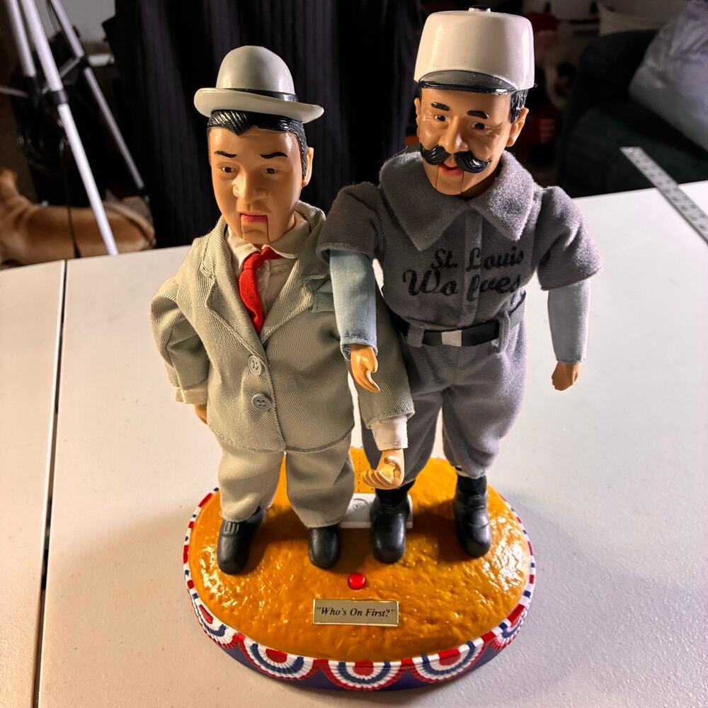 Abbott & Costello Who's On First Talking Animated Figures Baseball Tested Works